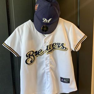 Milwaukee Brewers Ryan Braun Woman’s Jersey with 2018 AZ Spring Training Hat